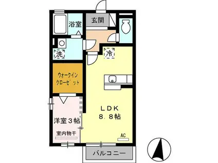 サンフラワー寿(1LDK/2階)の間取り写真