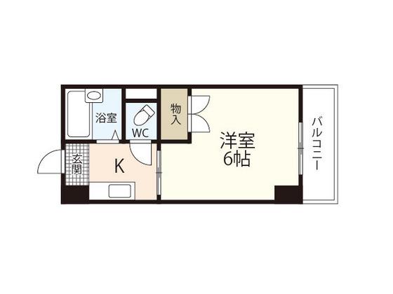 F-STYLE NAMIKI-DOHRI (1K/4階)の間取り写真