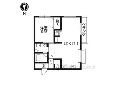 多蔵ハイツ(1LDK/3階)の間取り写真