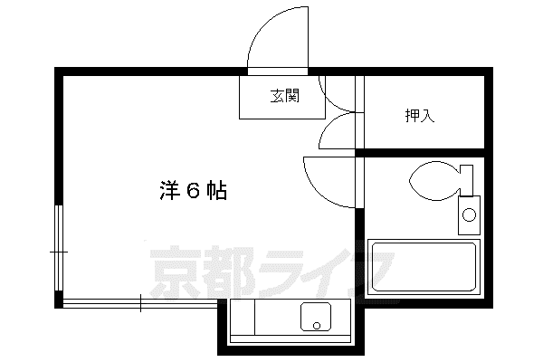 ハイツ紫峯(ワンルーム/1階)の間取り写真