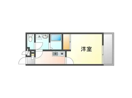 クレイノアーク浦西(1K/1階)の間取り写真