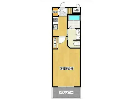 グランインカム16(1K/3階)の間取り写真