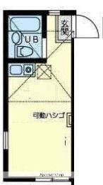 ユナイト阪東橋シドニーの杜(ワンルーム/1階)の間取り写真