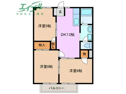 ガーデンプラザKS(3DK/1階)の間取り写真