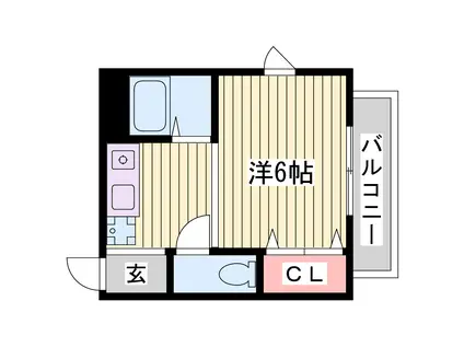 エール向陽(ワンルーム/4階)の間取り写真