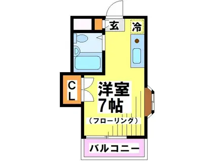 アゼリアヒルズ(ワンルーム/3階)の間取り写真