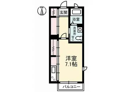 SAKURA(ワンルーム/2階)の間取り写真