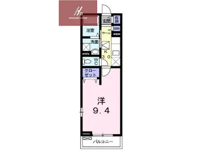 アバンツァートII(1K/1階)の間取り写真