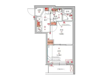 ハーモニーレジデンス池袋ウエスト(2K/3階)の間取り写真