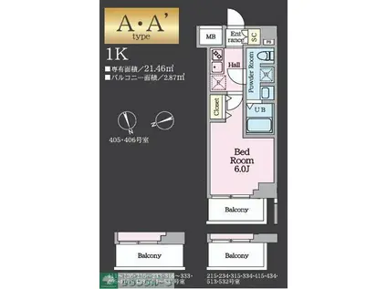 HYS TODA MAXIV(1K/3階)の間取り写真