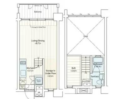 ドゥーエSHINMARUKO(ワンルーム/5階)の間取り写真