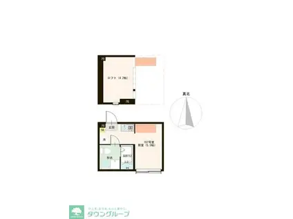 ハーモニーテラス都立家政(ワンルーム/1階)の間取り写真