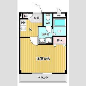 ラルジュ柳森(1K/3階)の間取り写真