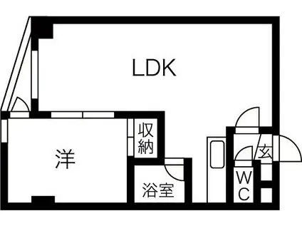 カーサフェリーチェN32(1LDK/4階)の間取り写真