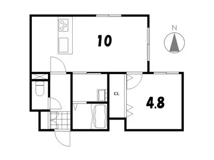 COCO 美園(1LDK/1階)の間取り写真
