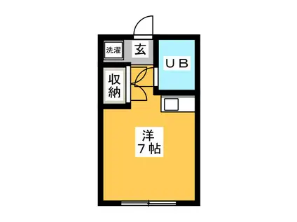 メゾンタカハシ(ワンルーム/2階)の間取り写真