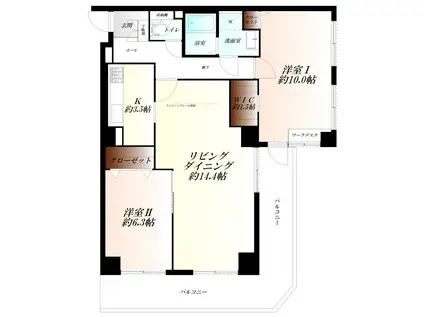 ライフプラザ熊谷 リノベーション(2LDK/3階)の間取り写真