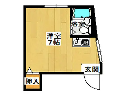 曙荘(ワンルーム/2階)の間取り写真