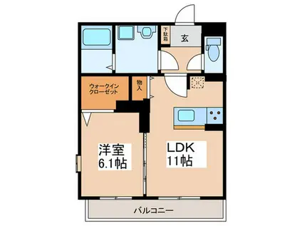 ARIETTA(1LDK/2階)の間取り写真