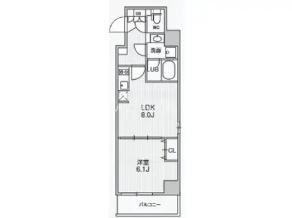 ALIVIS東十条(1LDK/5階)の間取り写真