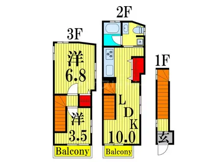 SE1010マリンパレス(2LDK/1階)の間取り写真