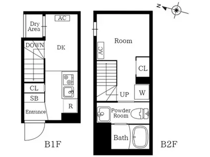 プレニーズ護国寺PREMIER(1DK/B1階)の間取り写真