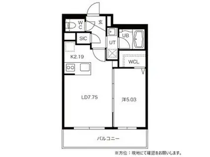 フェーラシュヴァル菊水(1LDK/2階)の間取り写真