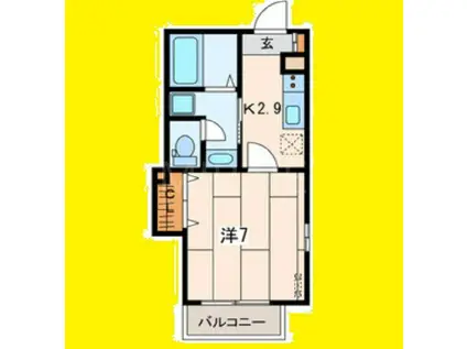 YMレジデンス(1K/1階)の間取り写真