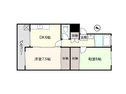 アシスト沼津マンション(2DK/2階)の間取り写真