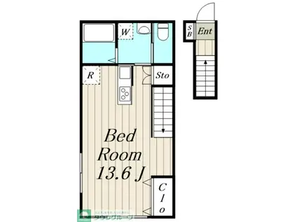 中野区上高田1丁目PJ(ワンルーム/2階)の間取り写真