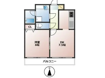 カンタラーモ(1DK/3階)の間取り写真