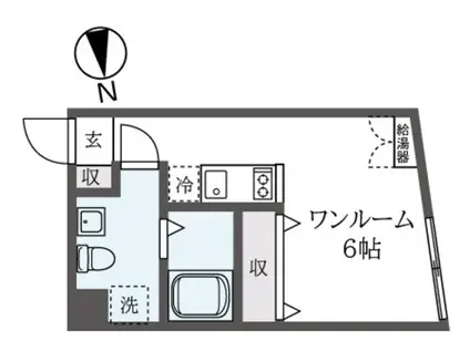 ANTELOPE経堂(ワンルーム/1階)の間取り写真