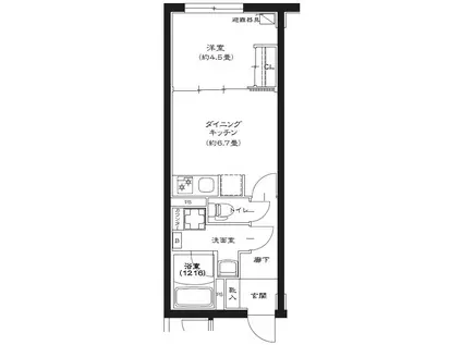 GENOVIA池袋/ジェノヴィア池袋(1DK/3階)の間取り写真