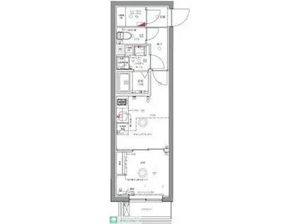 ユリカロゼ成増(1DK/2階)の間取り写真
