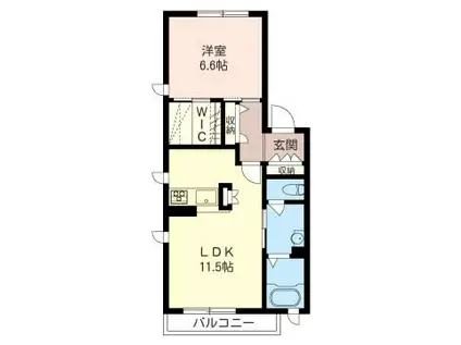 エス・フォーレスト(1LDK/2階)の間取り写真