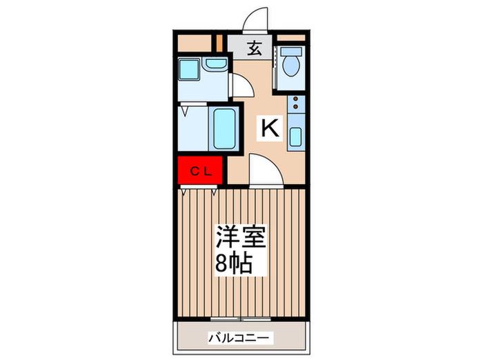 第一フラワーマンション(1K/2階)の間取り写真