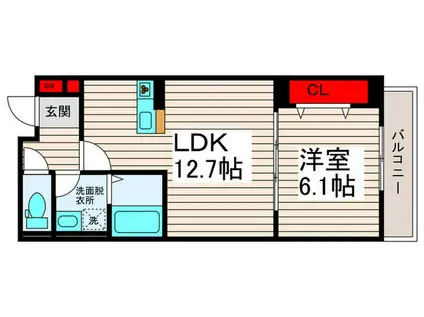 PRECIOUS II(1LDK/3階)の間取り写真