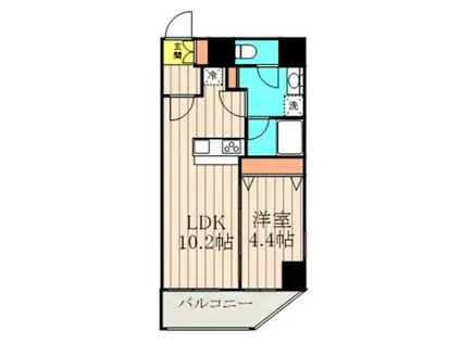 プレール・ドゥーク浅草IV(1LDK/8階)の間取り写真