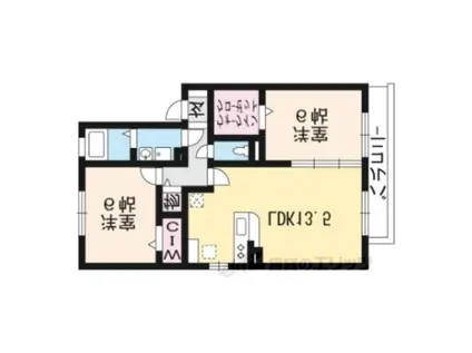 サンフォレスタ(2LDK/1階)の間取り写真