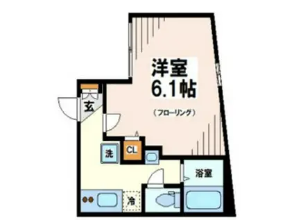 グランクオール HILLS青砥(1K/1階)の間取り写真