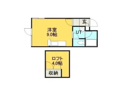 マイハウス前田I(ワンルーム/2階)の間取り写真