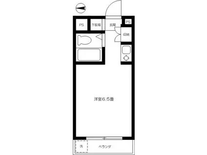 メゾンジュネス(ワンルーム/3階)の間取り写真