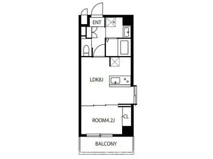 クレオン七隈(1LDK/2階)の間取り写真
