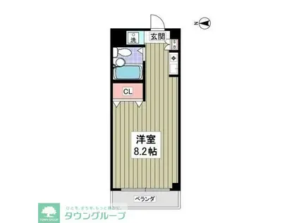 ベルハイム東大宮(ワンルーム/4階)の間取り写真