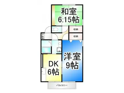 グレイス・ランド(2DK/1階)の間取り写真