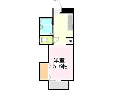 モンシャトーフジ(1K/2階)の間取り写真