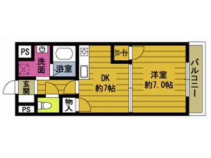 サニーコート・モア(1DK/1階)の間取り写真