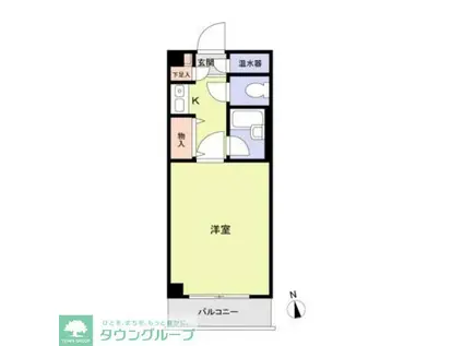 ドミール佐久間(1K/2階)の間取り写真