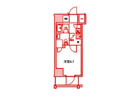 LEXE 横濱関内(1K/2階)の間取り写真