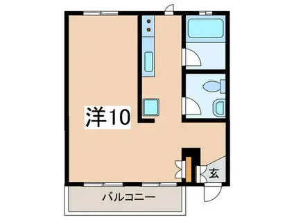 大久保フラッツ(ワンルーム/1階)の間取り写真